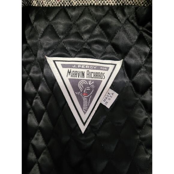 J Percy for Marvin Richards Made in USA Vintage Wool Coat Grey Classic Preppy 6 - Picture 3 of 5